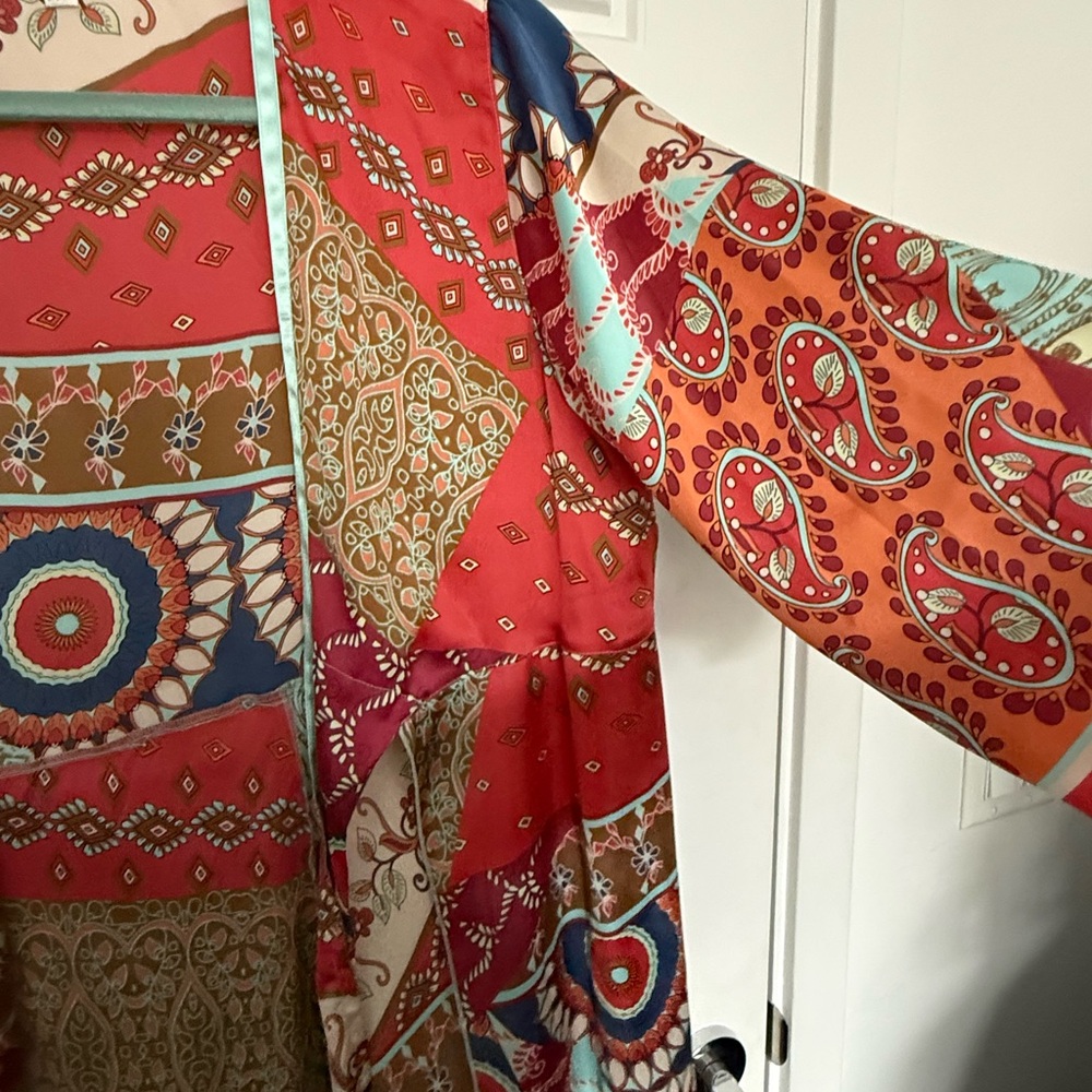 CAbi Multicolor Patchwork Cape - image 3